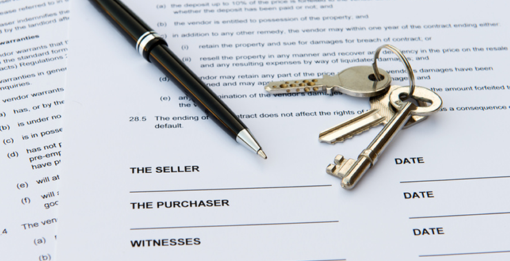 Real Estate documents with keys